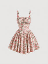 MOD Allover Floral Print Ruched Bust Cami Dress